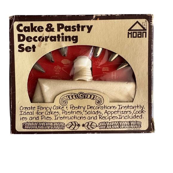 Hoan Cake & Pastry Vintage NEW Decorating Set Creating Fancy Cakes - Picture 1 of 3